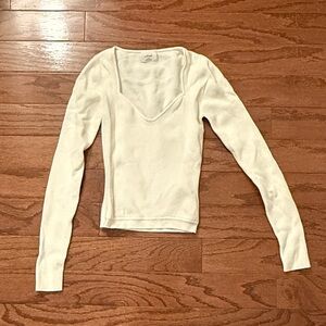 Wilfred Cream Long Sleeve Top